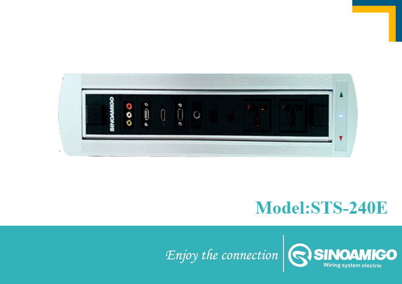 Hộp ổ cắm âm bàn sinoa migo STS-240E cao cấp, 